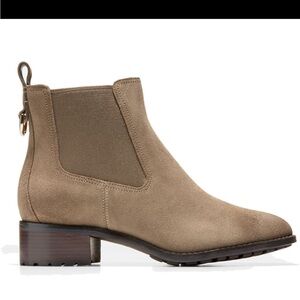 COLE HAAN - WOMENS NEWBURG BOOTIE Tan Waterproof 9.5